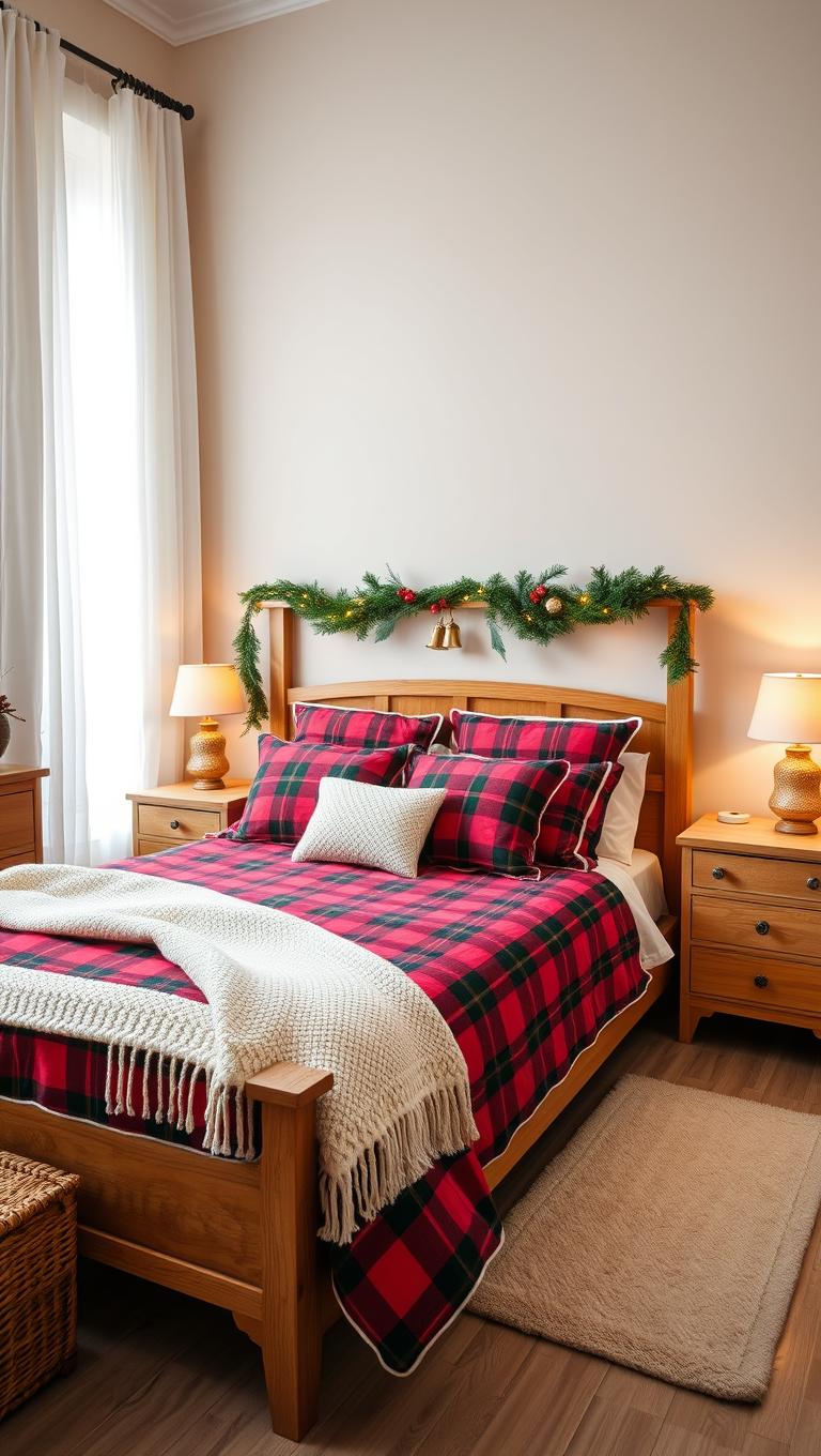 5. Classic Plaid Bedding Theme
