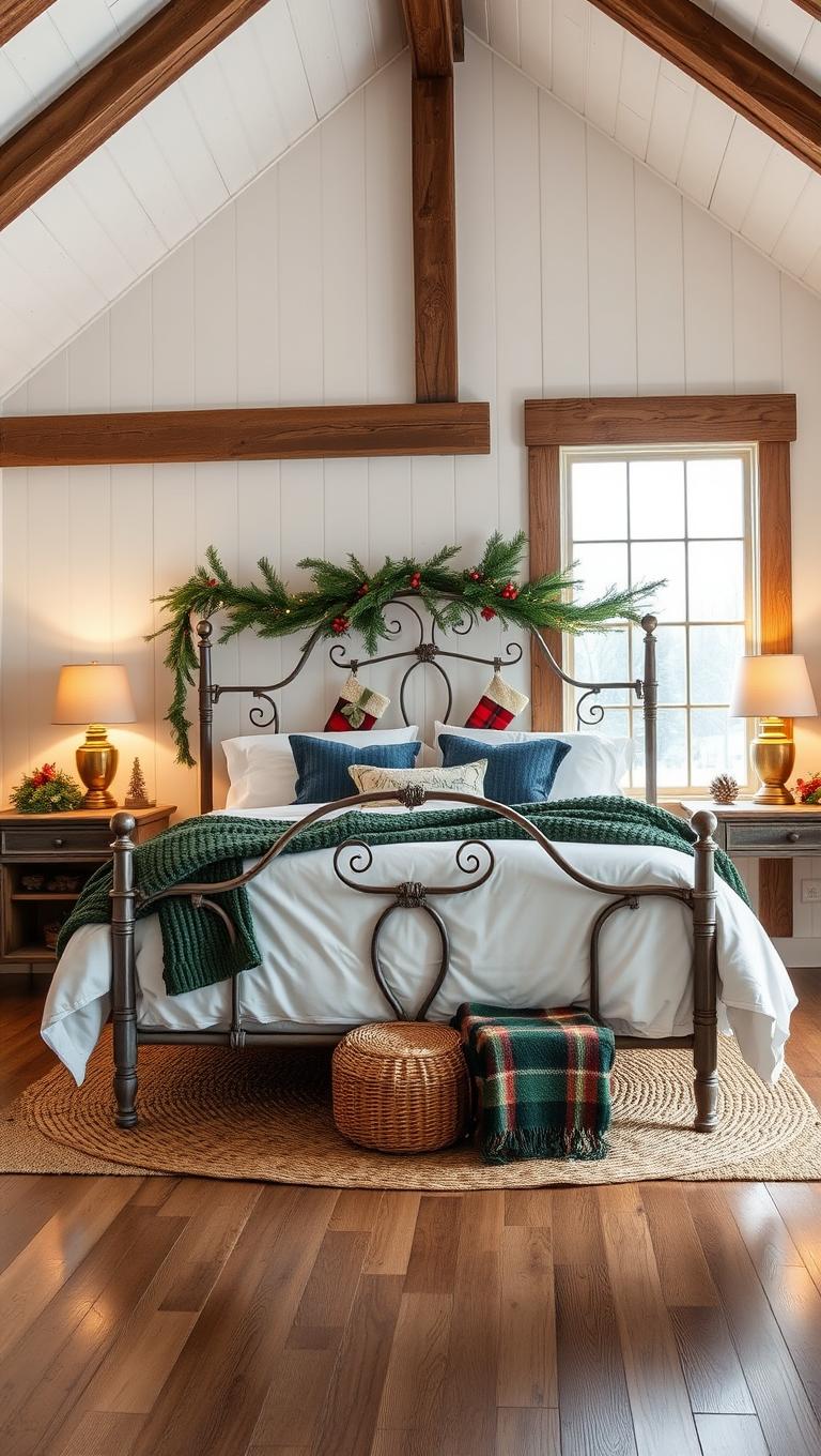 6. Vintage Bed Frame as Focal Point
