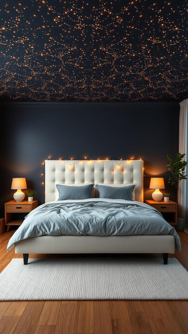 7. Ceiling Starry Night with Micro LEDs