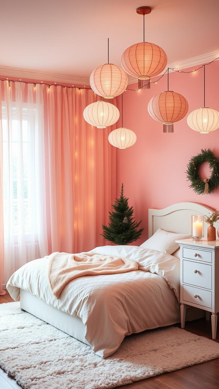 8. Ambient Lighting with String Lights and Paper Lanterns