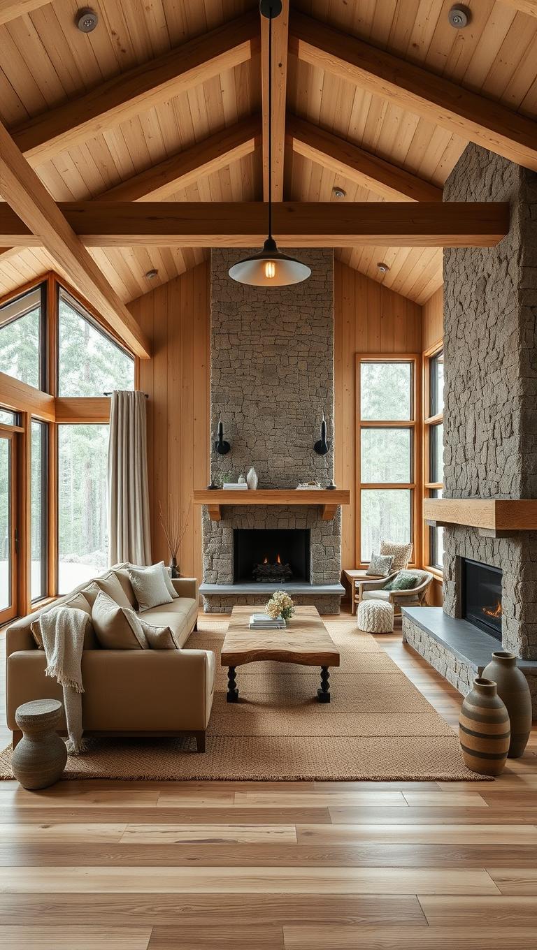 1. Embrace Warm Wood Tones and Natural Textures