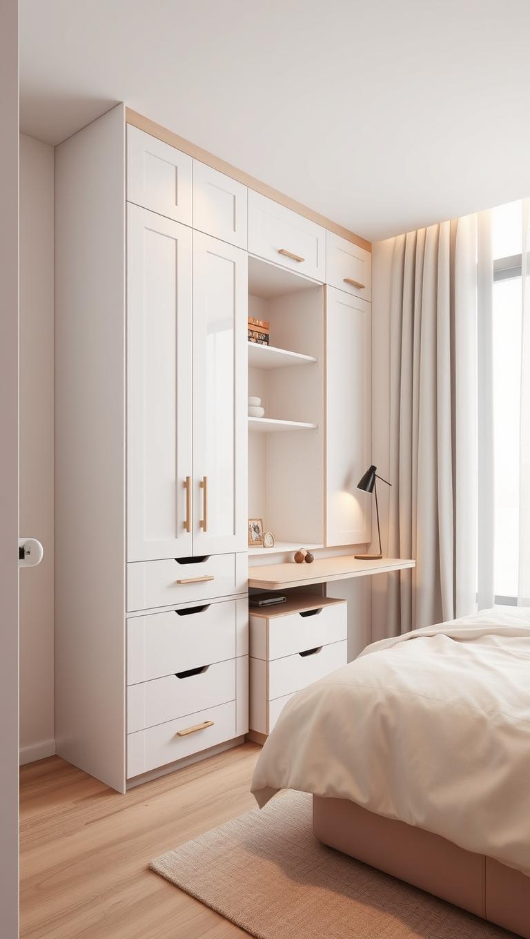 10. Multi functional wardrobe with built in drawers