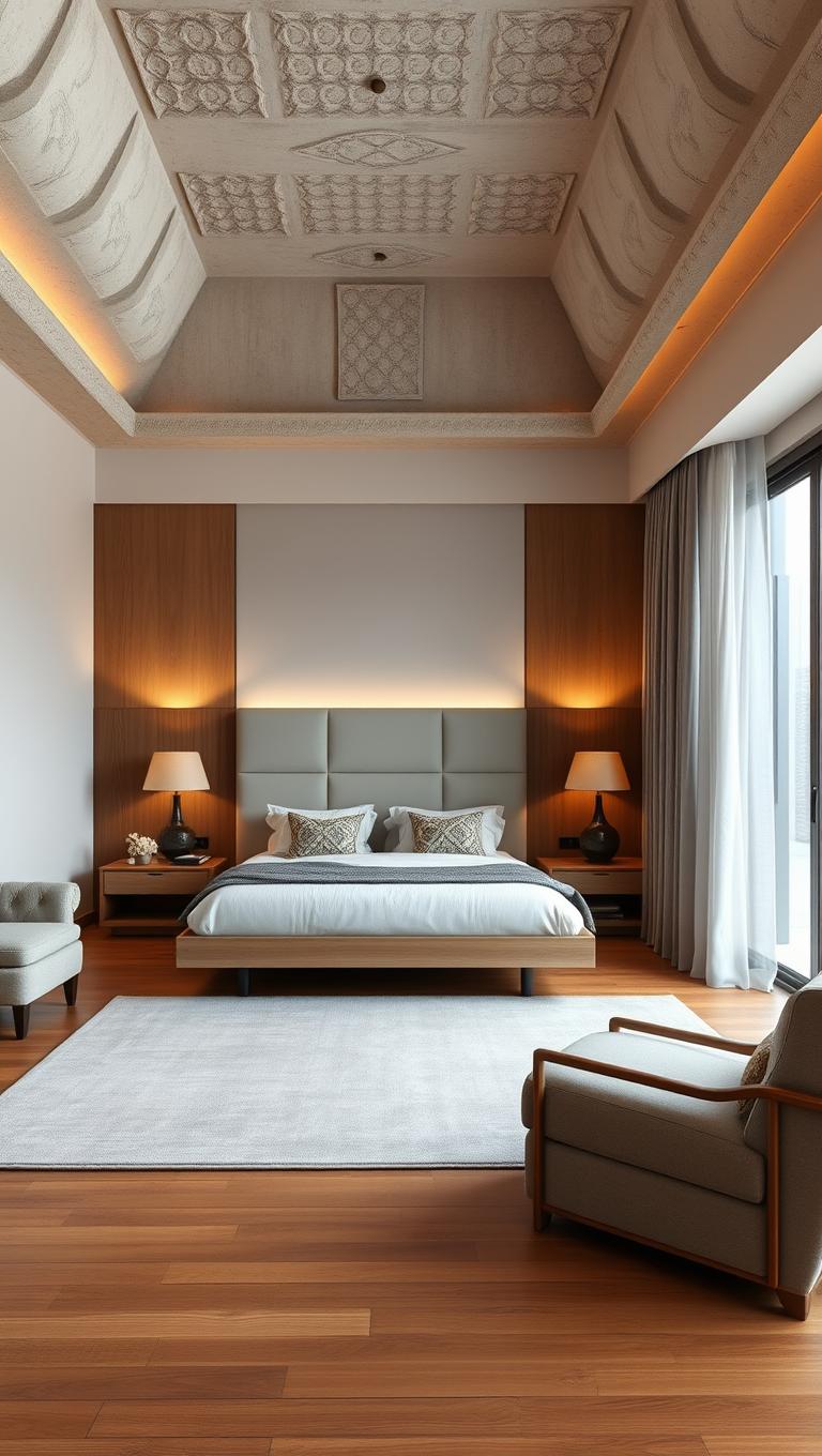 10. Textured Ceiling or Wall Panel for Depth