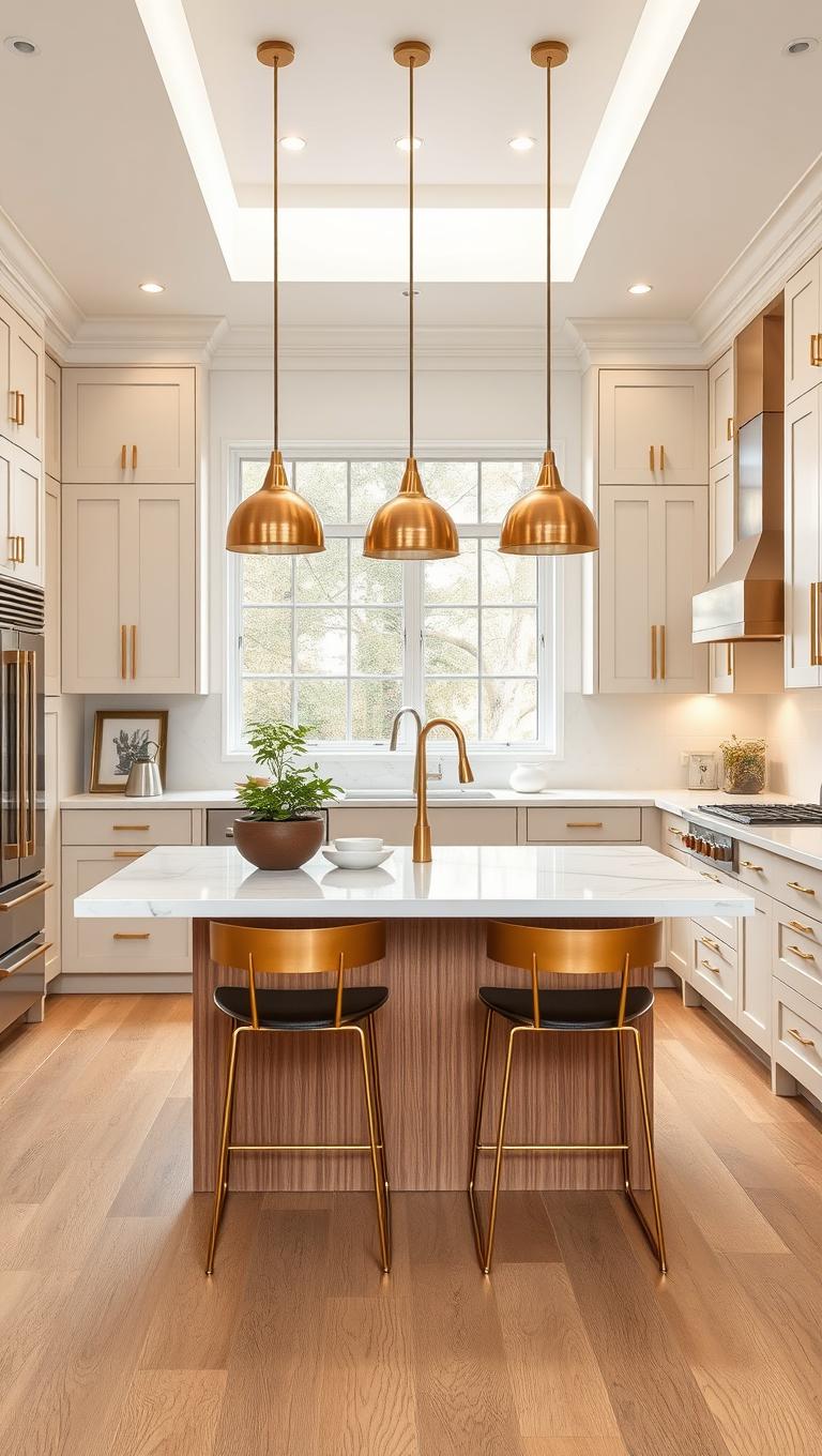 11. Brass and Gold Accents for Soft Luxury