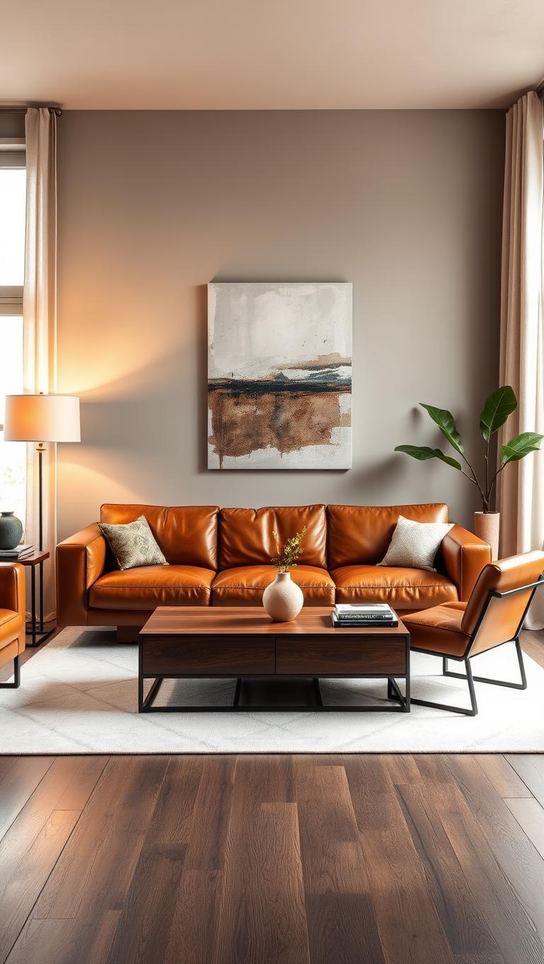 11. Leather Sofa for Durability and Sophistication