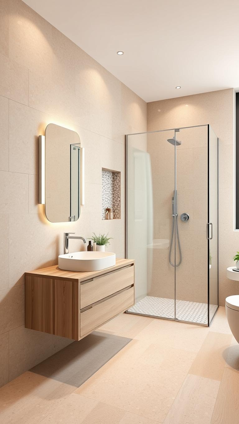 11. Terrazzo Look Porcelain for Playful Yet Subtle Color