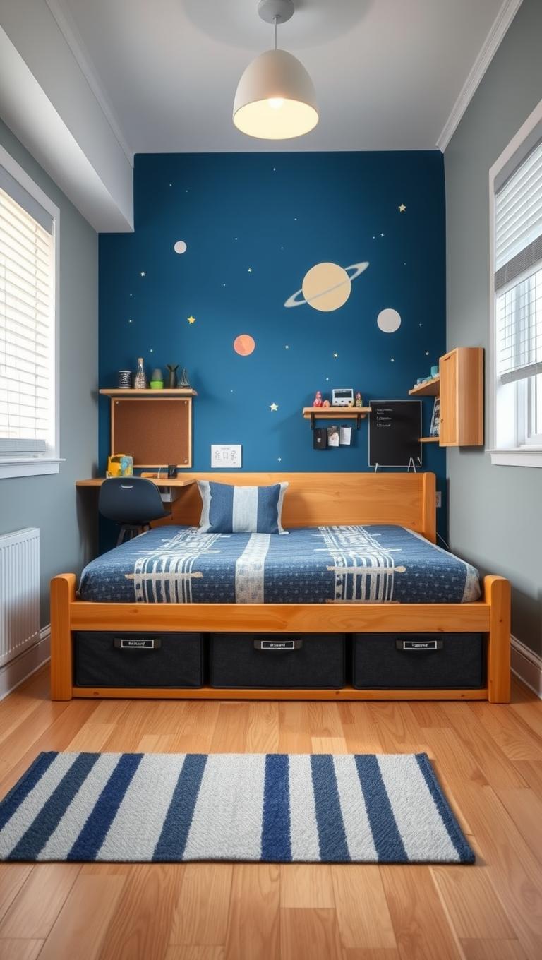 11. Under bed storage drawers and bins