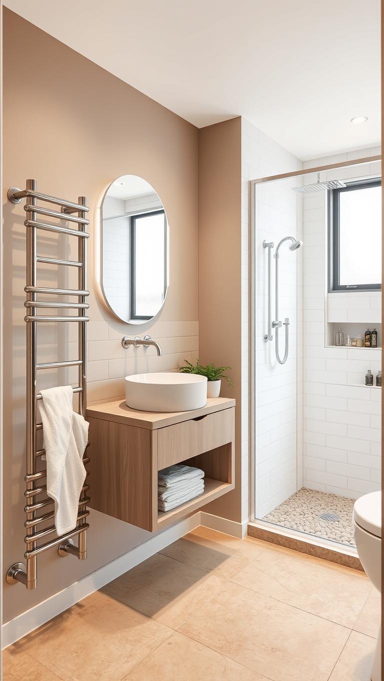 12. Towel warmer or heated rail