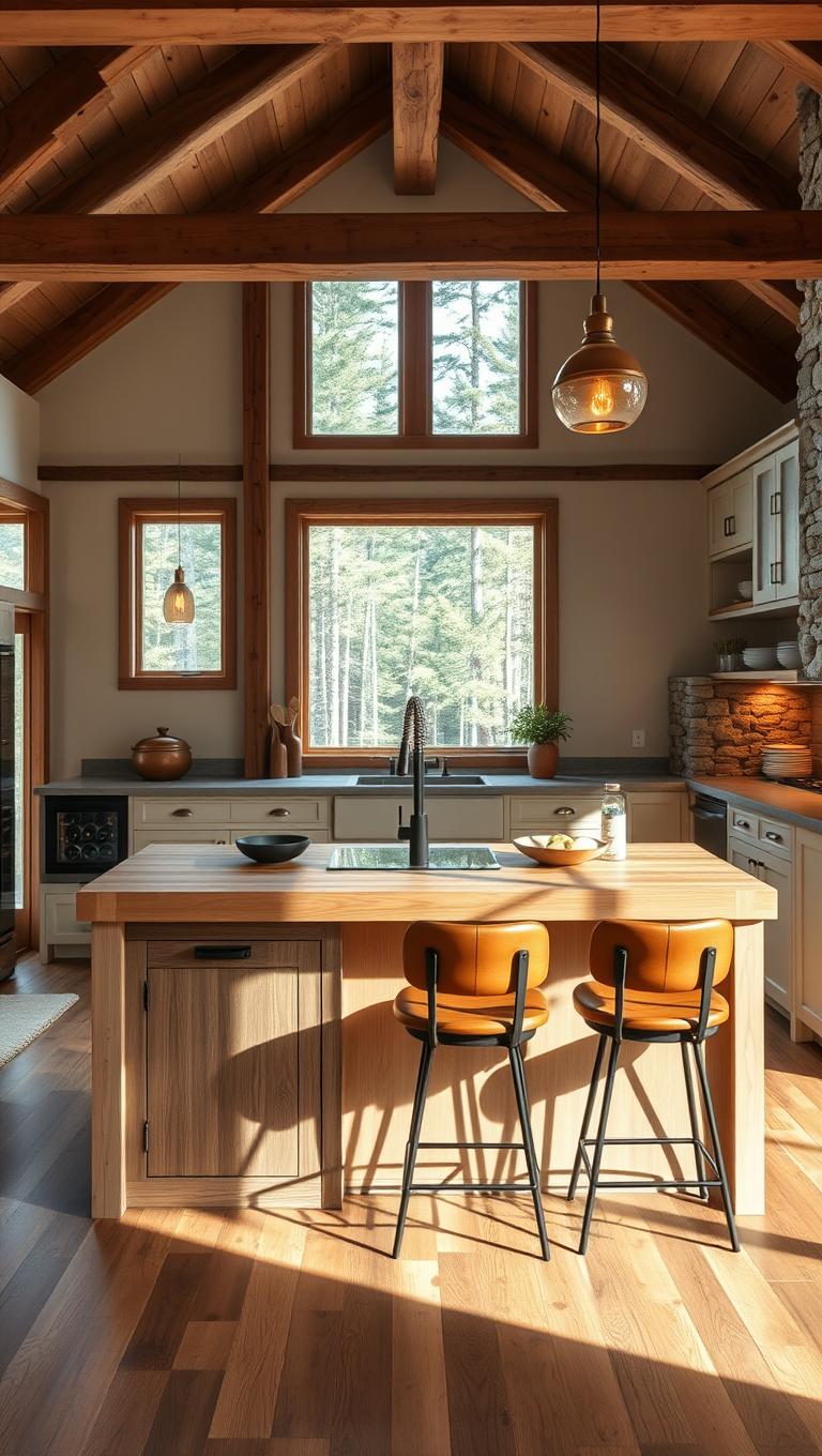 13. Functional Kitchen Island with Seating