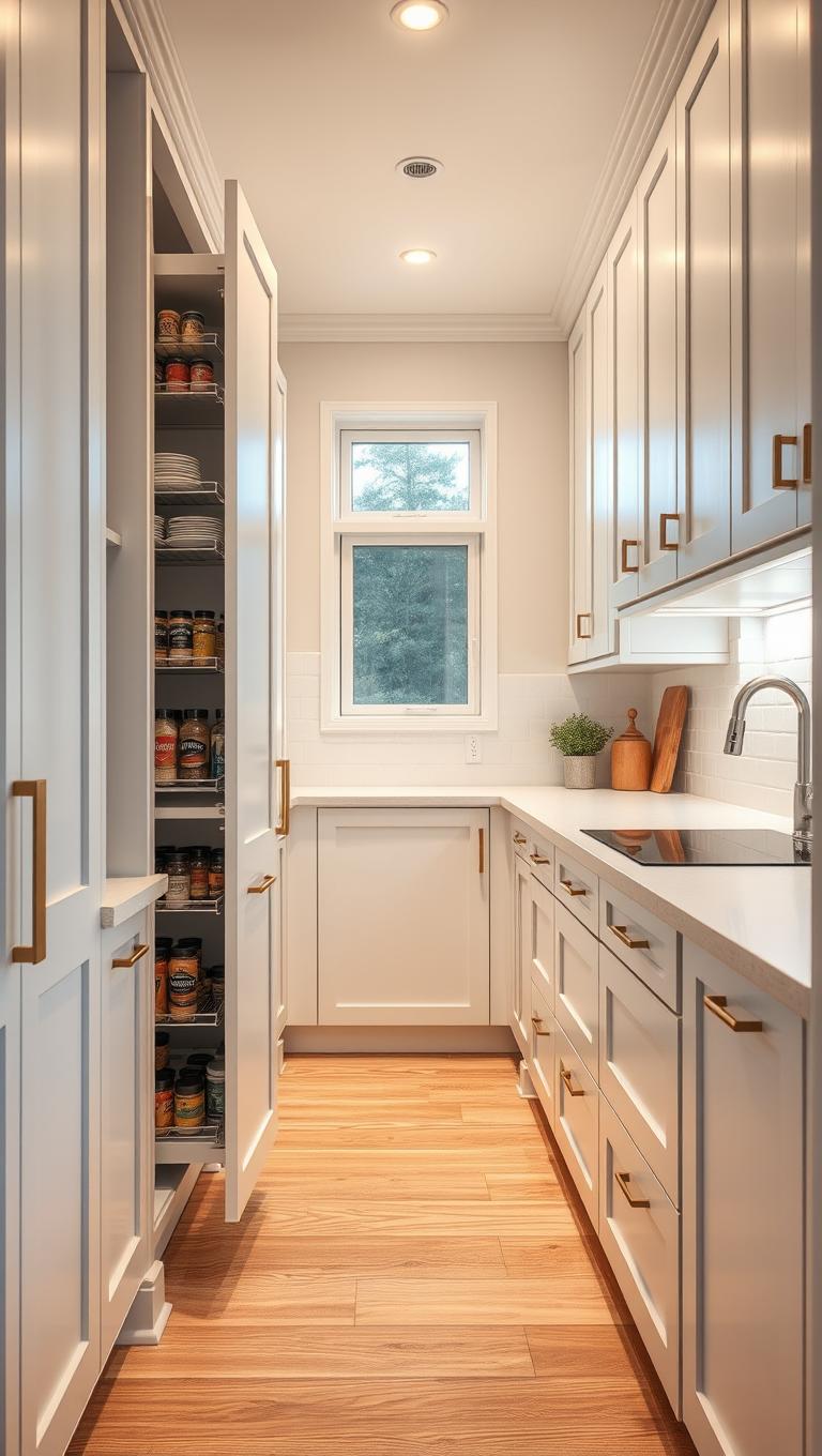 14. Pull Out Pantries and Spice Racks