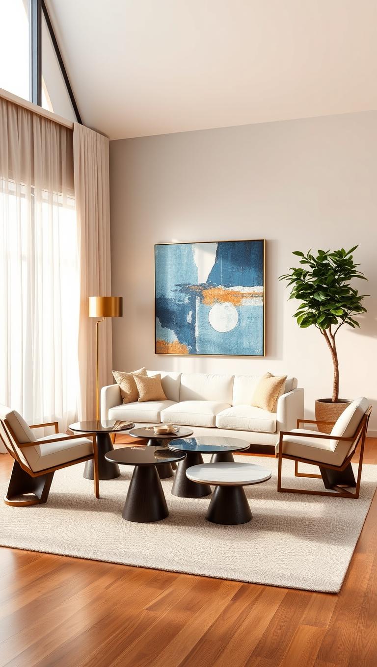 14. Sculptural Coffee Tables