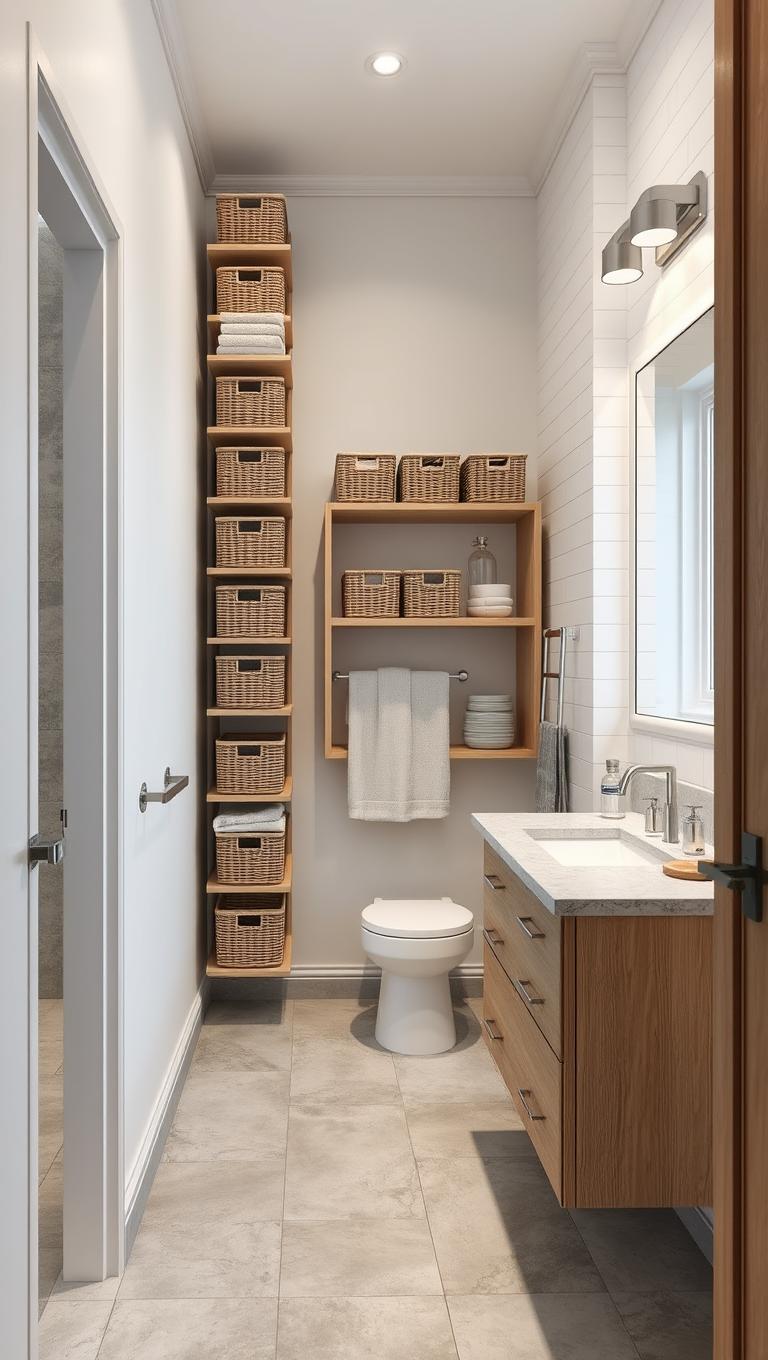 14. Vertical stacking for wall organizers