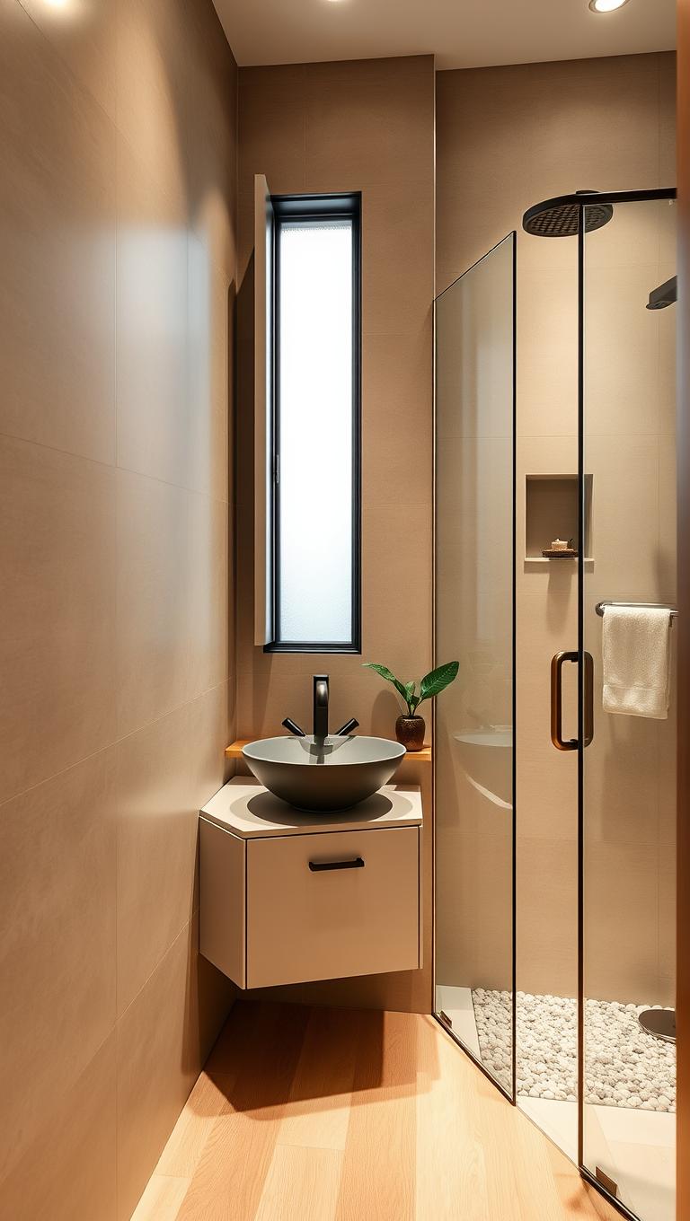 15. Corner sink with slim profile