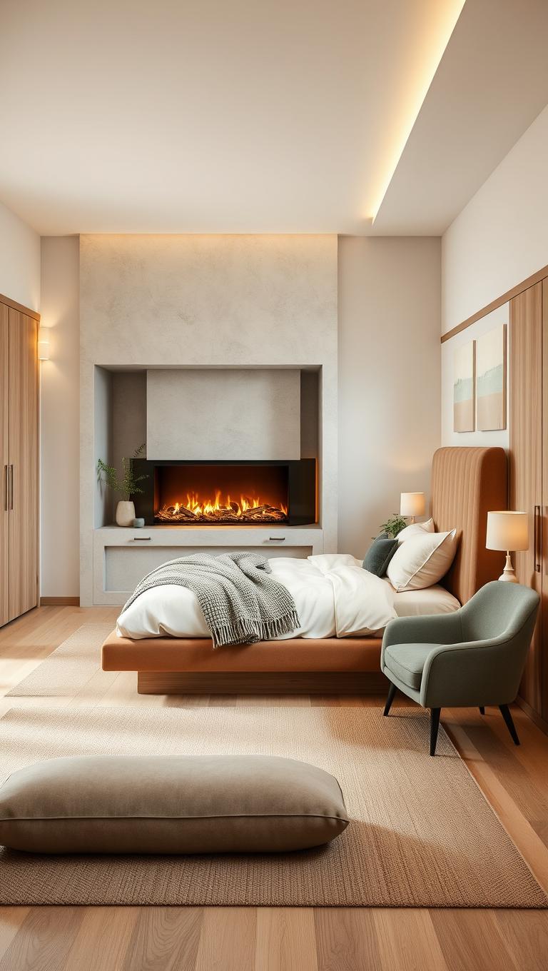 16. Ambient Fireplace for Cozy Glow