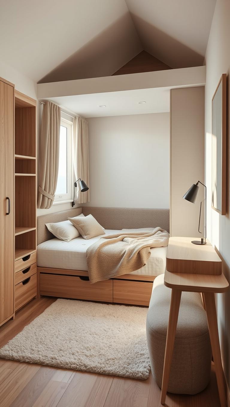 2. Corner bed with built in storage