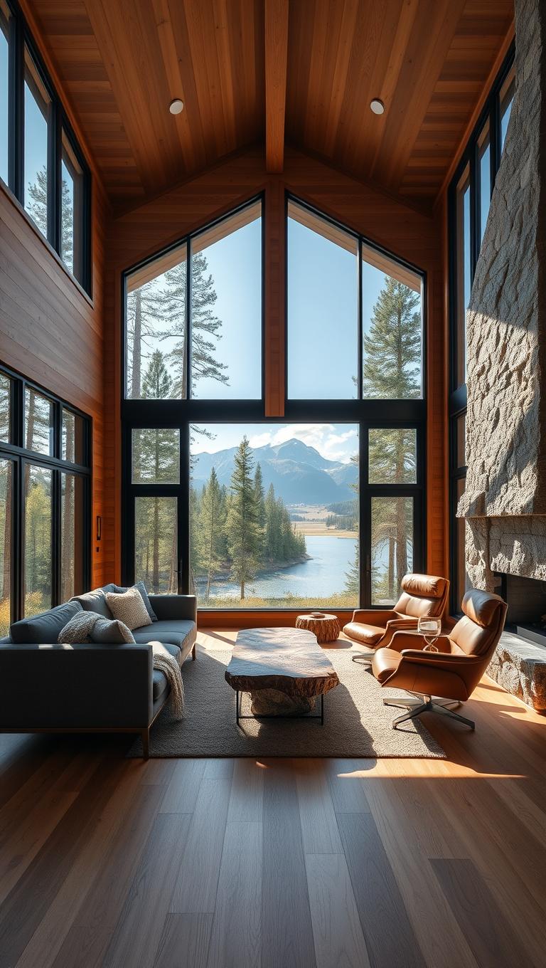 2. Large Picture Windows to Frame Nature