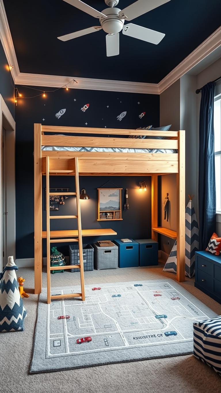 2. Loft bed with play space