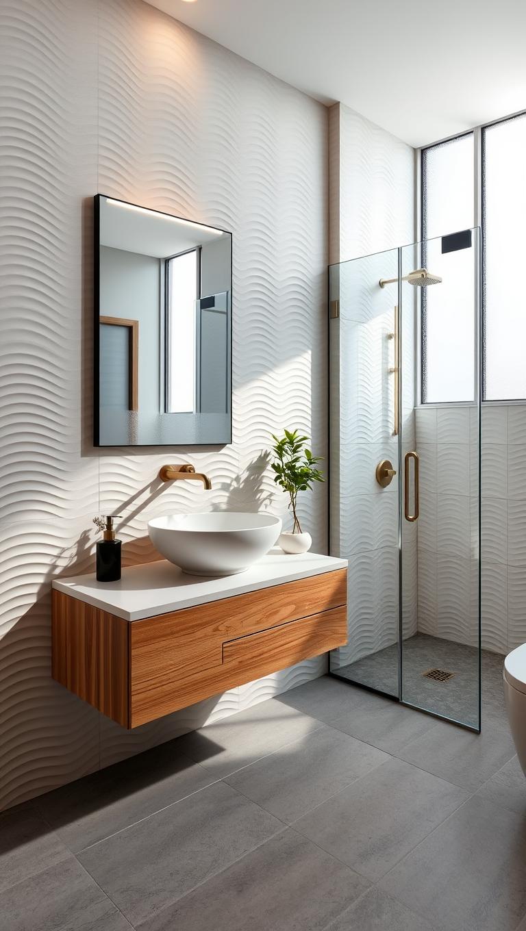 20. Subtle texture with 3D wall panels