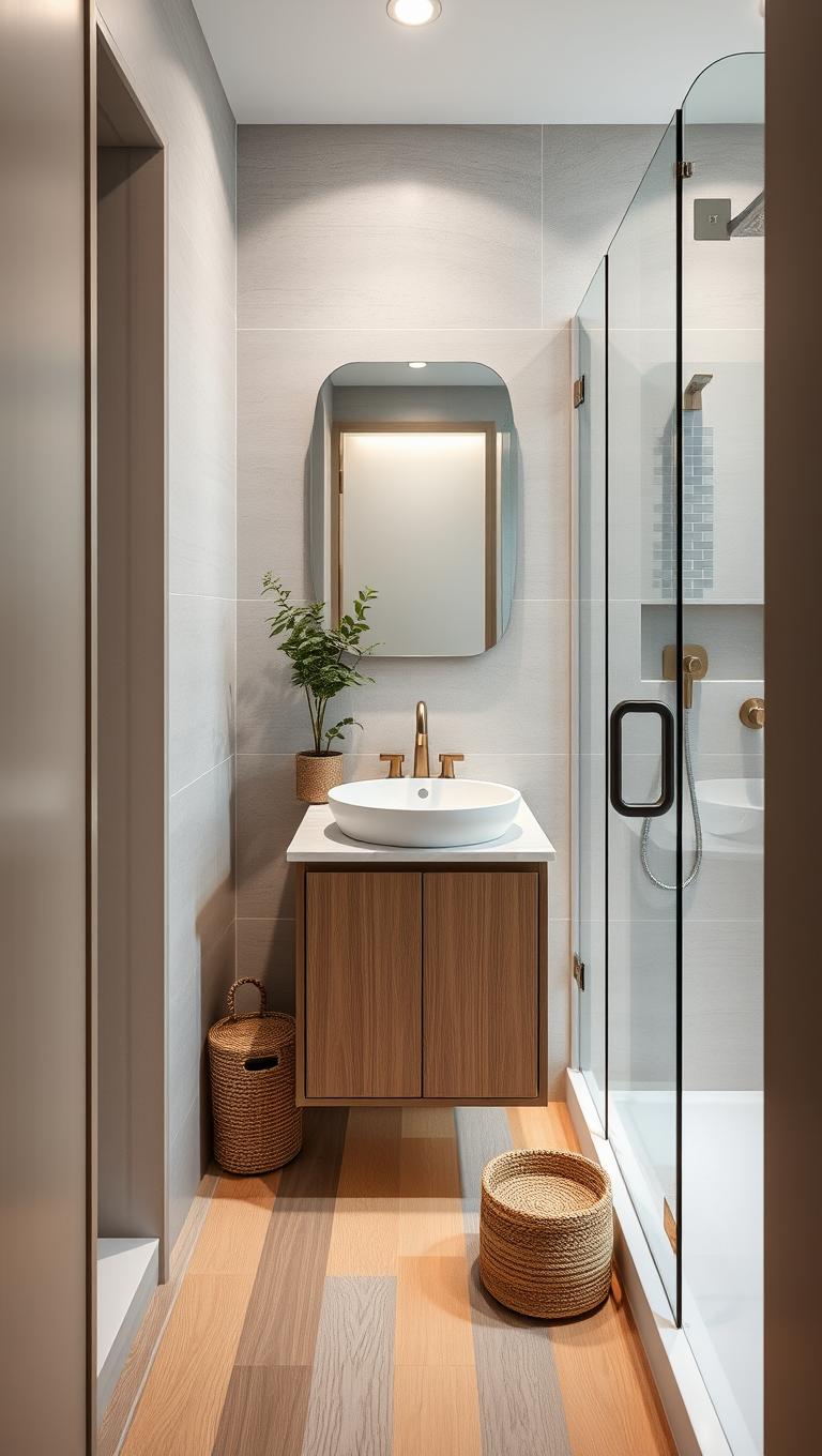 21. Hidden plumbing inside the vanity