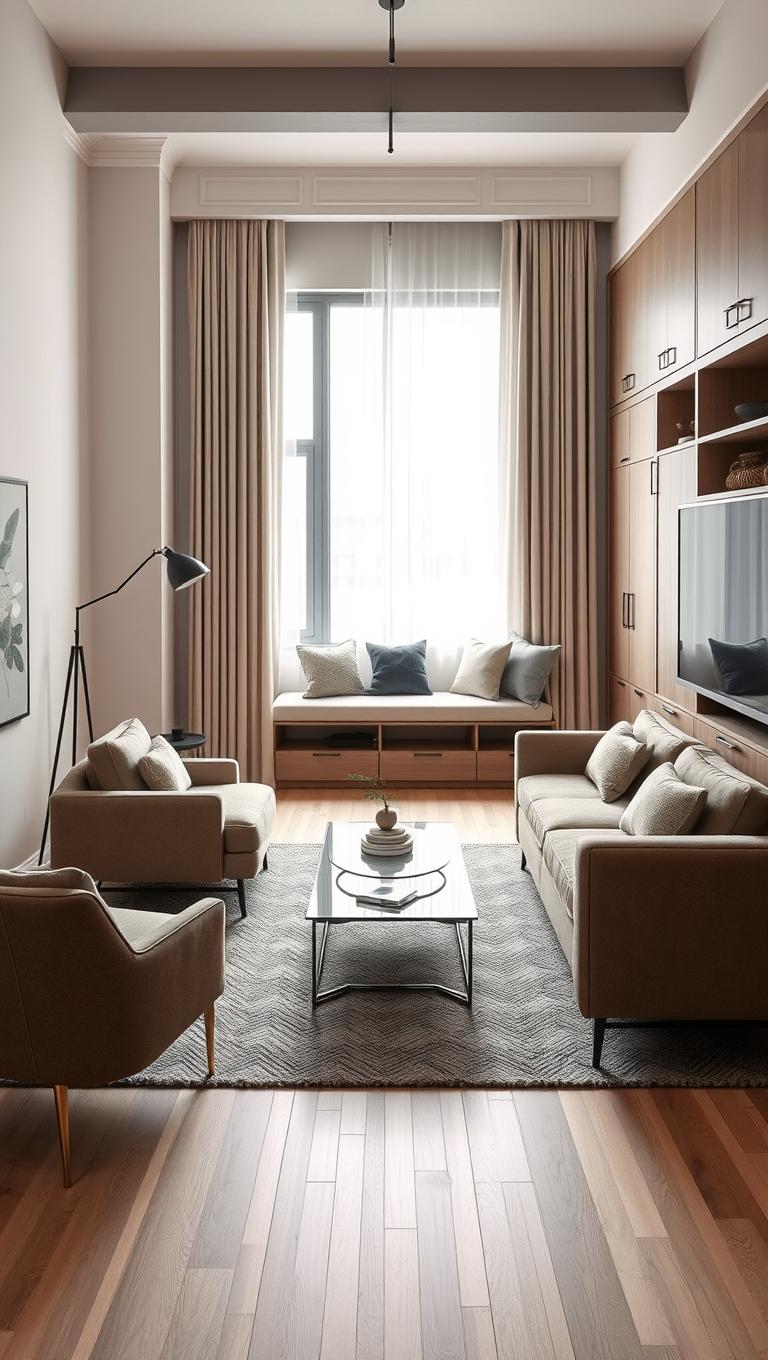 23. Compact Seating Arrangements for Small Rooms