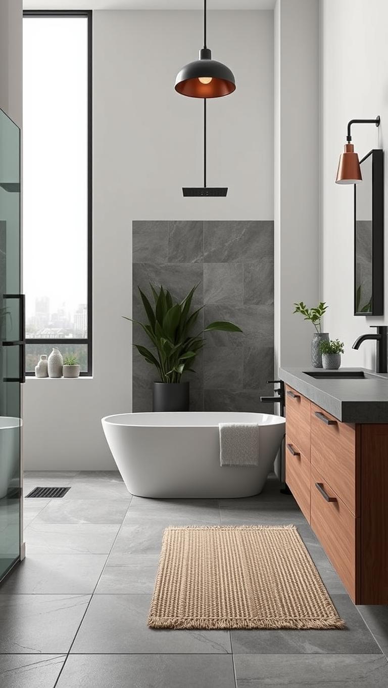 23. Industrial Cement Look on Floor for a Grounded Feel