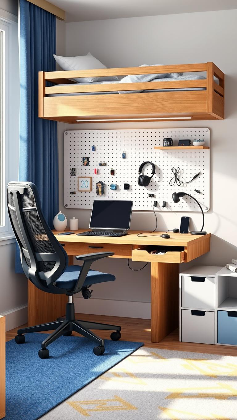 24. Desk with built in charging station