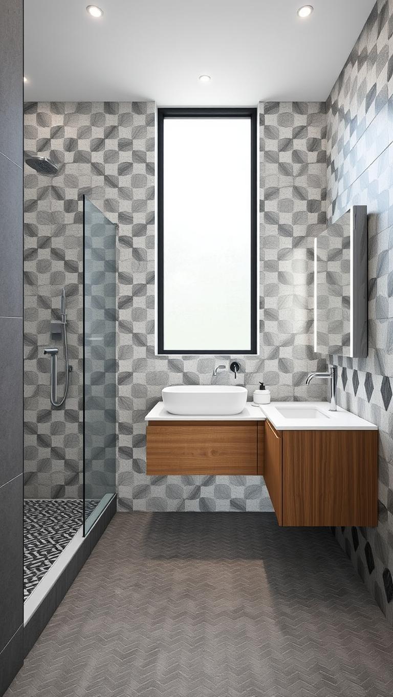 24. Patterned Geometric Tiles for a Modern Statement