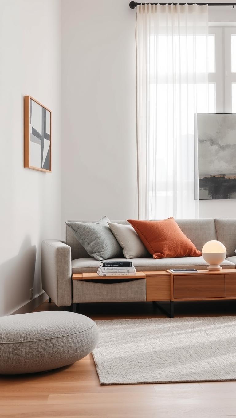 24. Pocket Storage Sofa with Clean Lines