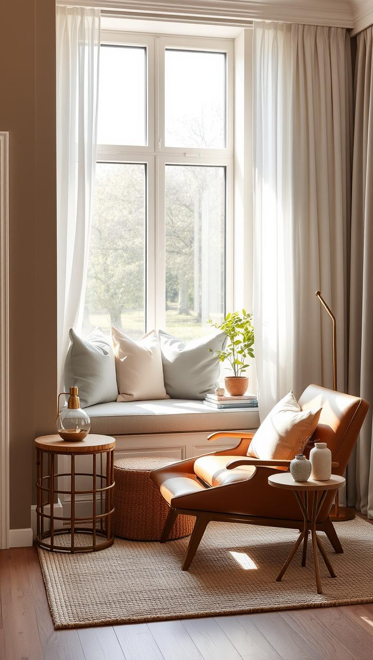 25. Cozy Seating Area by a Window or within Corner