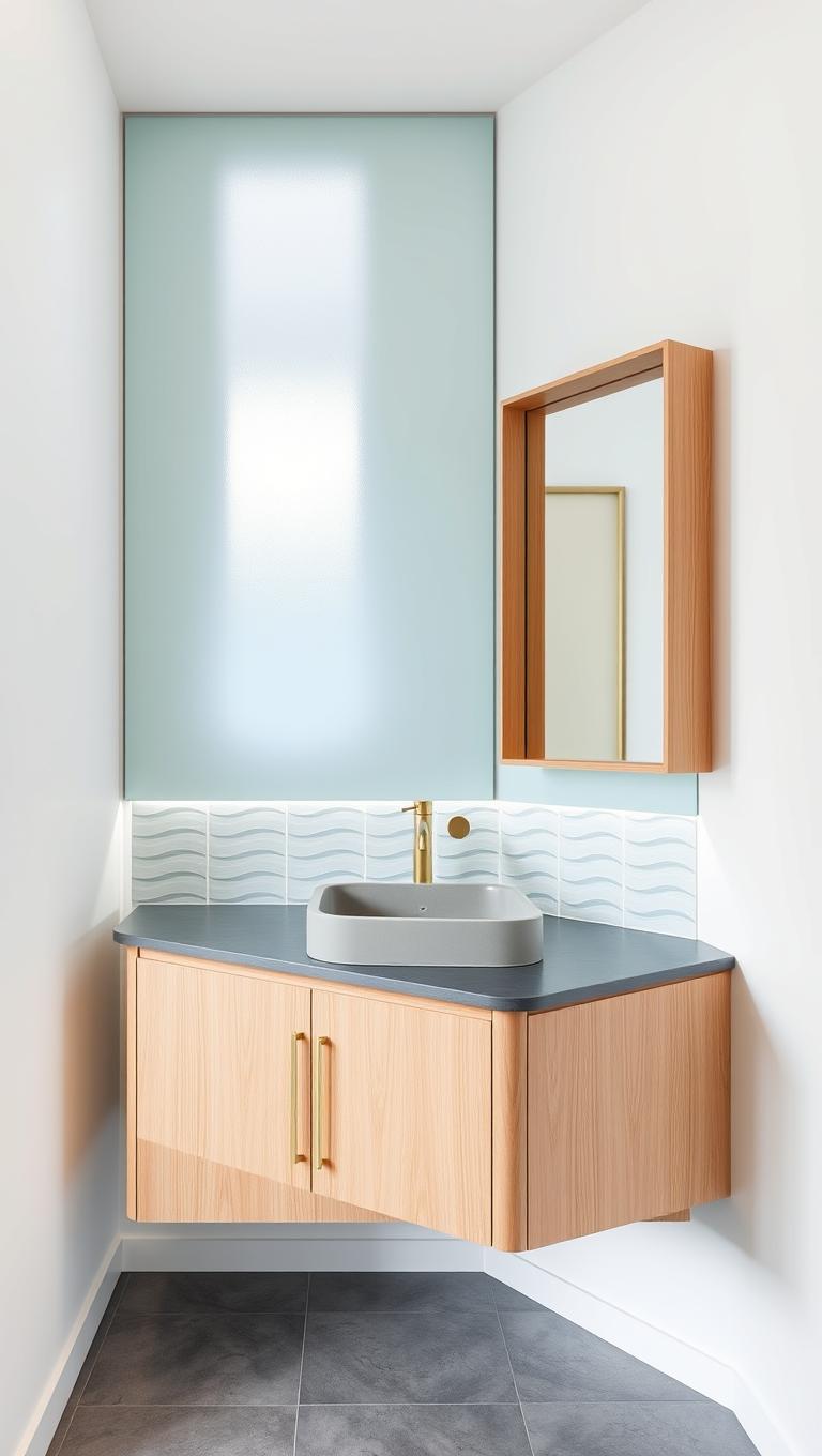 27. Glass splashbacks behind sink