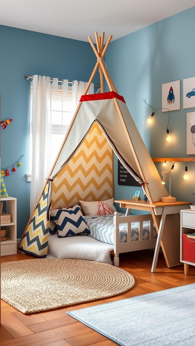 28. DIY teepee style reading tent
