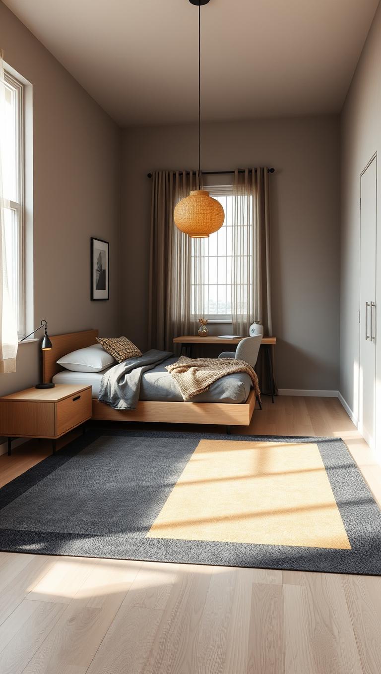 28. Multi zone rug to define zones