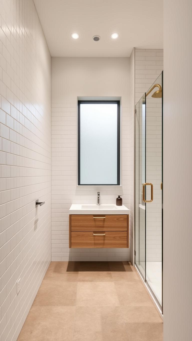 29. Narrow Rectangular Subway Tiles for Narrow Walls
