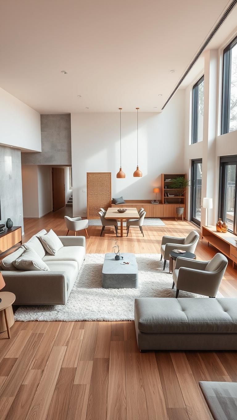 3. Open Plan Flow with Zone Definition