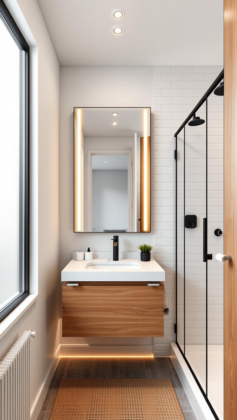 30. Matte black or brushed nickel hardware for contrast