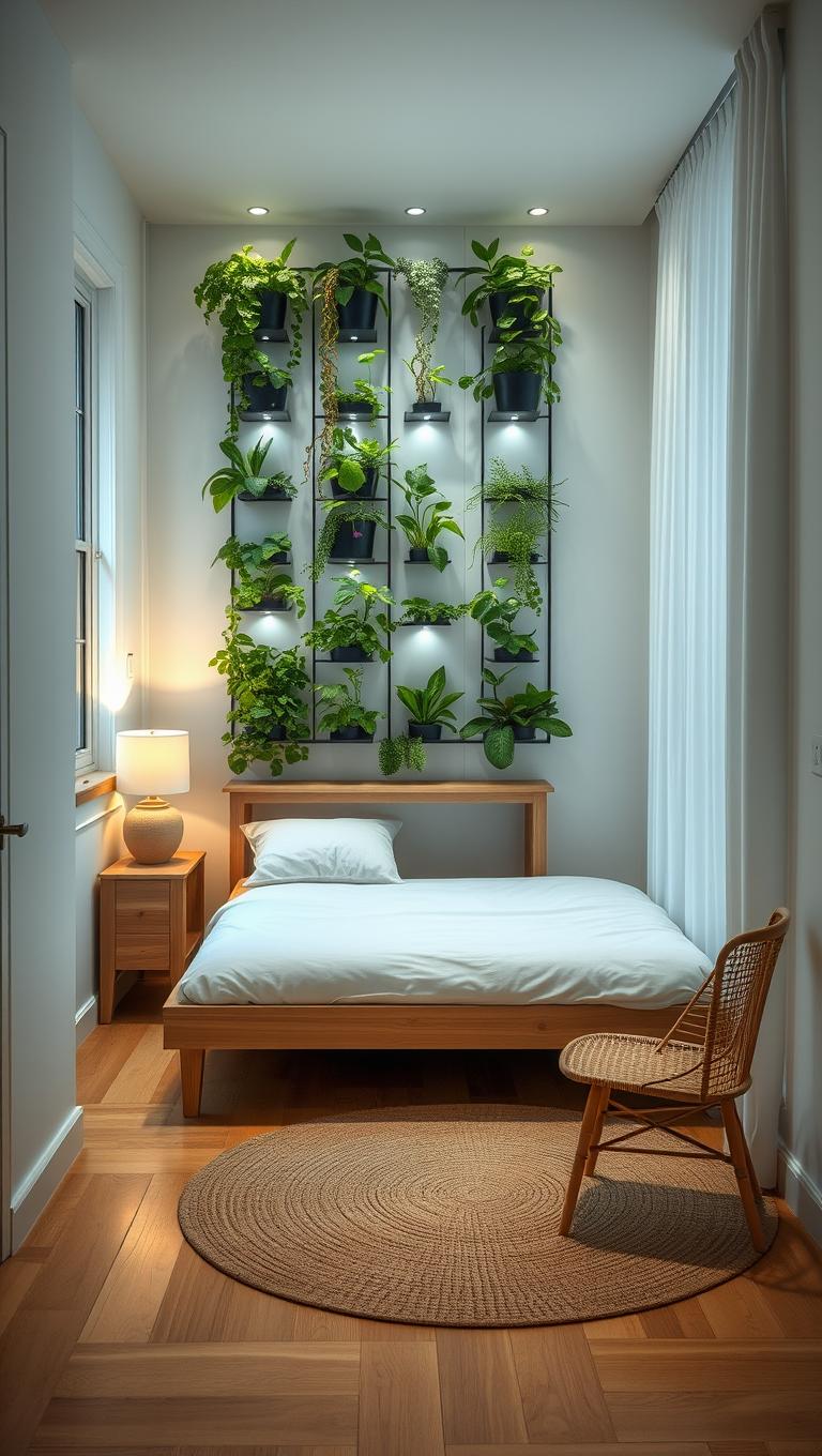 30. Vertical garden or planters for air quality