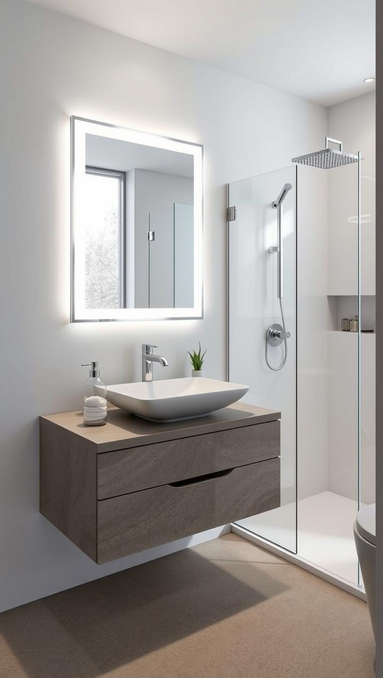 33. Anti fog mirror with touch sensor