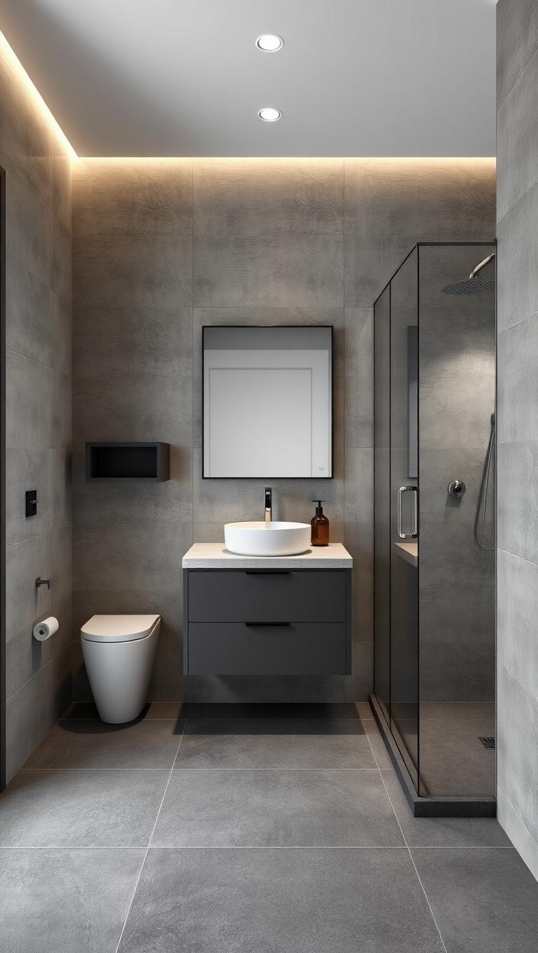 33. Concrete or stone look wall panels