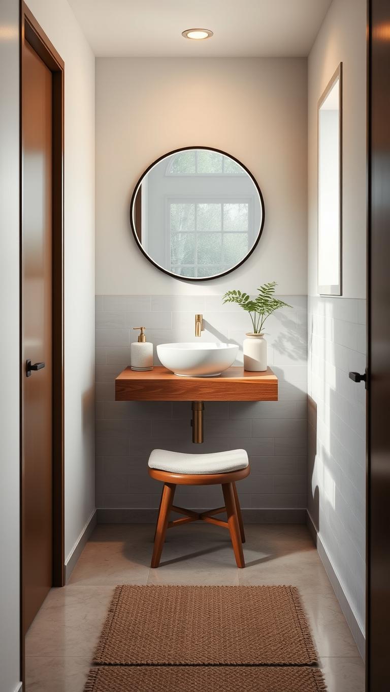 36. A compact stool or bench