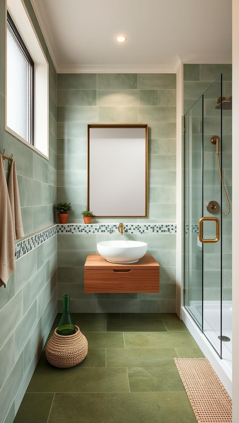 36. Biophilic Green Tiles for Fresh Vibe