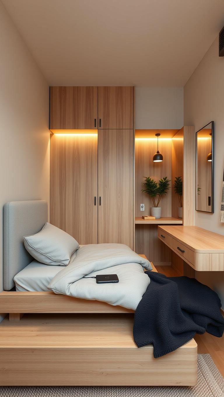 36. Hidden charging station integrated in furniture