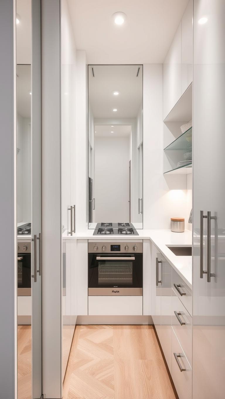 37. Mirror Panels to Create Depth