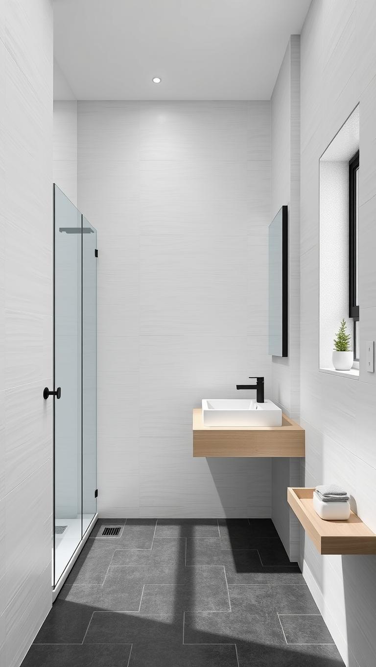 37. Monochrome Tiles with Subtle Texture