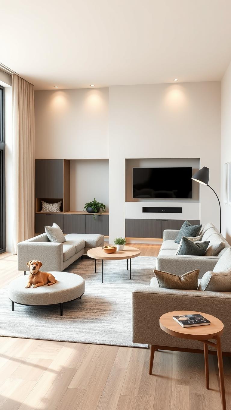 39. Pet Friendly Modern Living Room