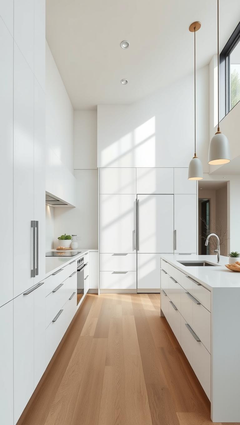 4. Handleless Cabinets for Sleek Lines