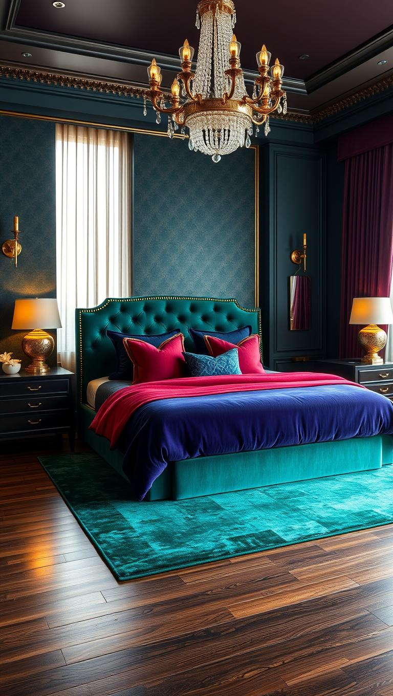 4. Rich Jewel Tones for Drama Yet Cozy