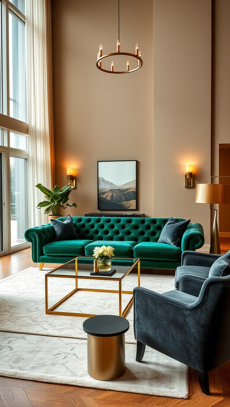 4. Velvet Sofa for Luxe Texture and Drama