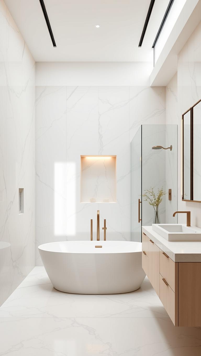 5. Marble Look Porcelain for Luxe Vibe