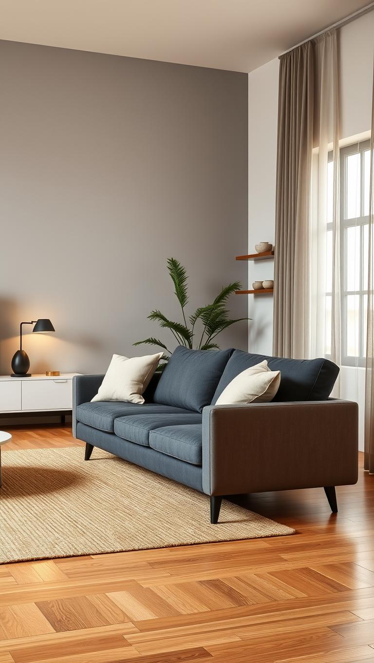 6. Two Tone Sofa for Visual Interest