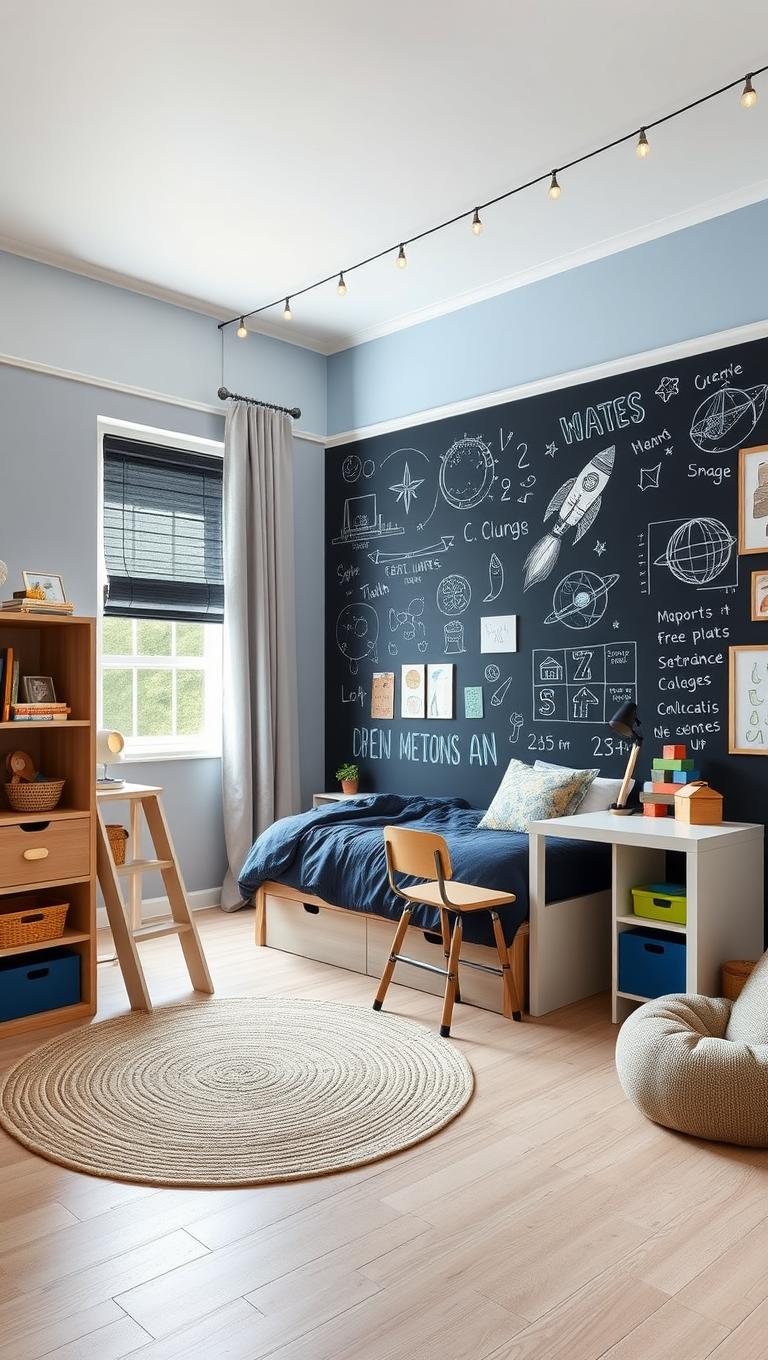 7. Chalkboard wall for creativity